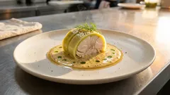 Fisch-Rouladen mit Lauch: schonend gedämpft, dazu cremige Senfsoße