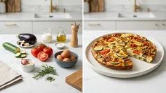 Low-Carb-Frittata mit Zucchini & Aubergine – in 30 Minuten goldbraun aus der Pfanne