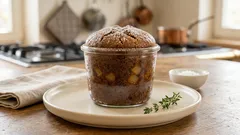 Saftige Schokoküchlein im Glas mit Birne – einfach gebacken, schön zum Mitnehmen