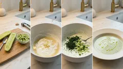 Kalte Gurken-Joghurtsuppe mit Kräutern – in 10 Minuten fertig und herrlich frisch