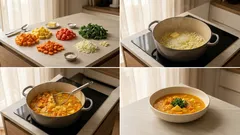 Kürbissuppe mit Grünkohl: ein herzhafter Herbsttopf, der schnell auf dem Tisch steht