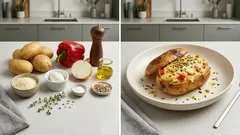 Gefüllte Ofenkartoffeln mit Paprika & Thymian – cremig überbacken, mit Crunch