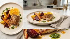 Waller aus der Pfanne mit Ofenbete und Petersilienpesto – frischer Orangenkick