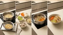 Leichte Gemüsesuppe mit asiatischen Nudeln – in 20 Minuten warm und satt