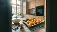 Smaženki aus dem Ofen: herzhaftes Hefeteig-Rezept mit Schmand-Guss