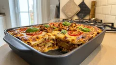 Kartoffel-Lasagne mit Pfifferlingen: herzhafter Ofenauflauf ohne Lasagneplatten