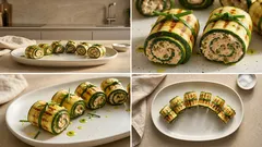 Zucchiniröllchen mit Thunfisch-Ricotta – schnelles Antipasti-Fingerfood, auch kalt perfekt